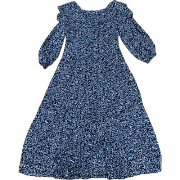 NEW Free People “Float on a Sunbeam” Blue Floral Midi Dress - Picture 4 of 13